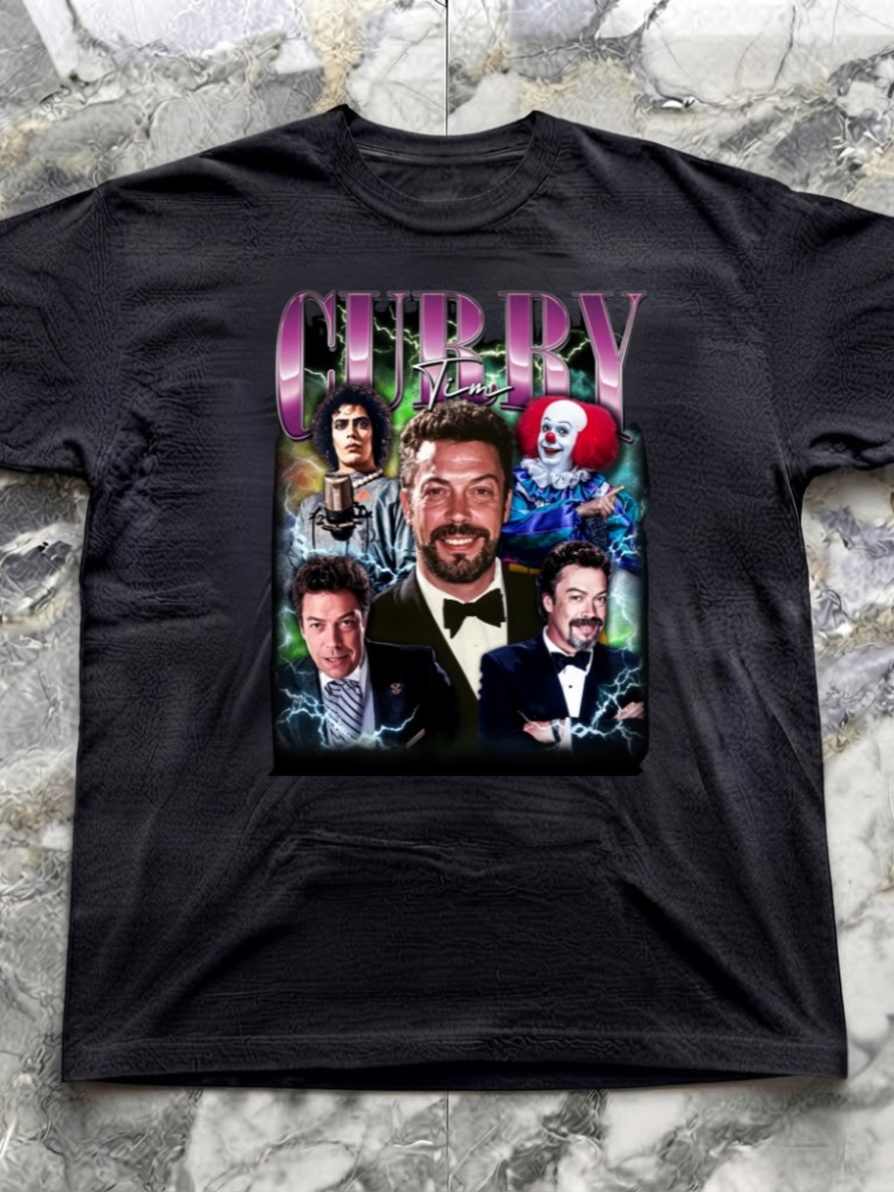 Tim Curry Collage Icons Movie Roles Vintage Bootleg Rap Memories Graphic T-Shirt - Picture 2 of 6